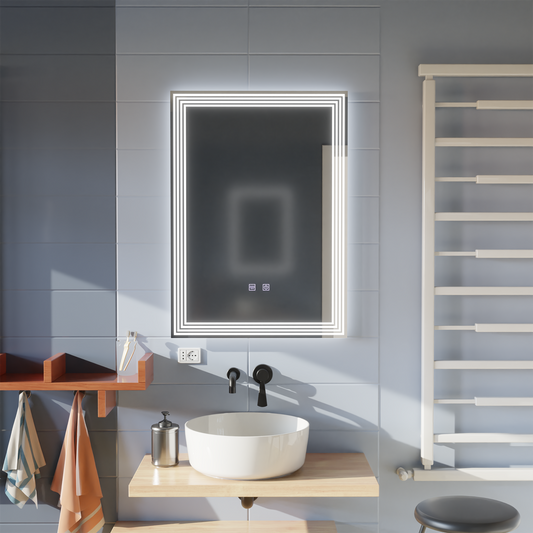 Ορθογώνιος καθρέφτης LED, Demist, 50x70cm, ADIS Basic Touch