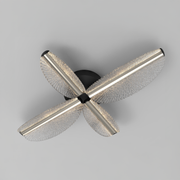 Πολυέλαιος LED με Τηλεχειριστήριο TULLIO 45W, 4 πέταλα, Κρύο/Ζεστό/Ουδέτερο φως, Ρυθμιζόμενο, Μαύρο