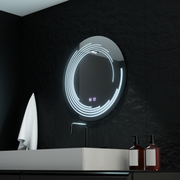Στρογγυλός καθρέφτης LED, 60cm, Lira Touch, Demister System, Dimmable
