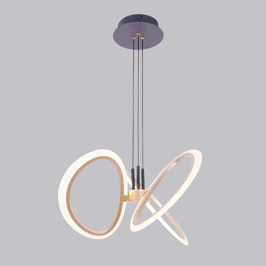 Κρεμαστός πολυέλαιος LED με τηλεχειριστήριο RIMINI 53W, 3 Στοιχεία, Κρύο/Ζεστό/Ουδέτερο φως, Ρυθμιζόμενο, Χρυσό