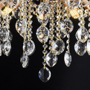 Candelabru Cristal CC9313/5FGD, 5x E14, Diametru 49cm, Auriu