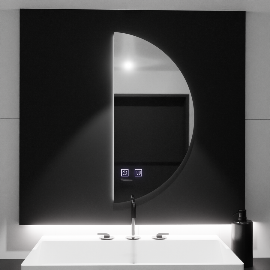 Καθρέφτης LED Half-Moon 50x100cm, Arched Touch, Demister System, Dimmable