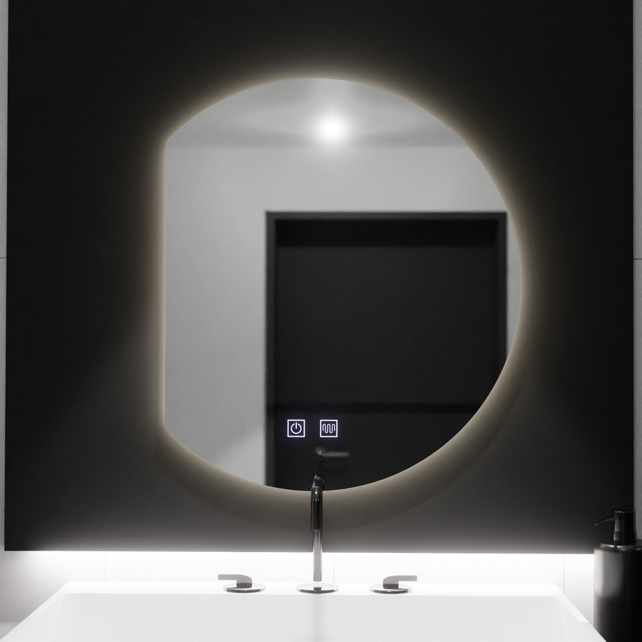 Καθρέφτης LED Semiluna 54x60, Arcana Touch, Σύστημα Demister, Dimmable