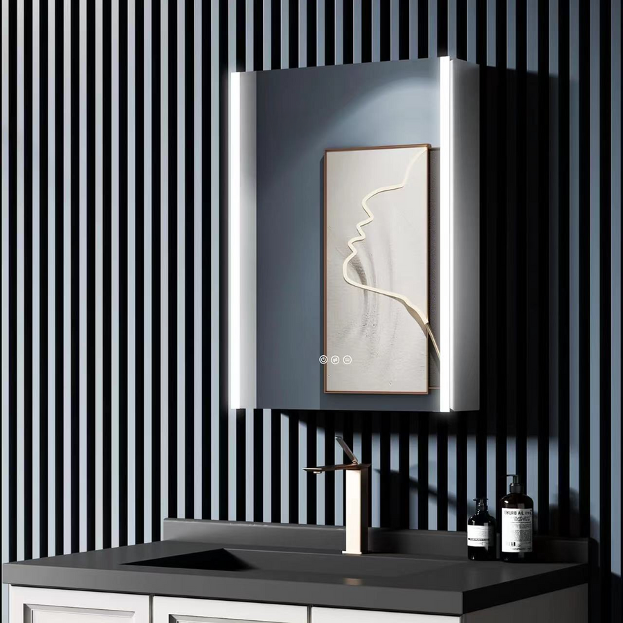 Emilia Closet με LED Mirror DBP121 51x71 White