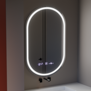 Οβάλ καθρέφτης 50x80cm Eminence Motionglow Marcellow Dimable Clock System & Dimable Thermometer