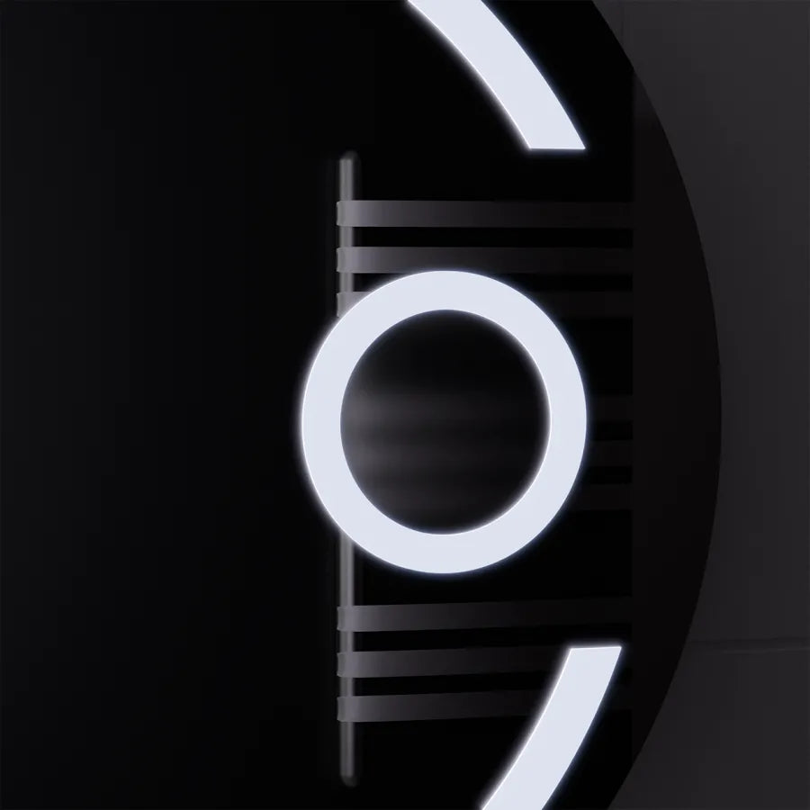 Στρογγυλός καθρέφτης LED, 70 εκ., Visio MotionGlow Marcello, Σύστημα Demister, Ρολόι & Θερμόμετρο, Καλλυντικό Μεγεθυντικός φακός, Ρυθμιζόμενο