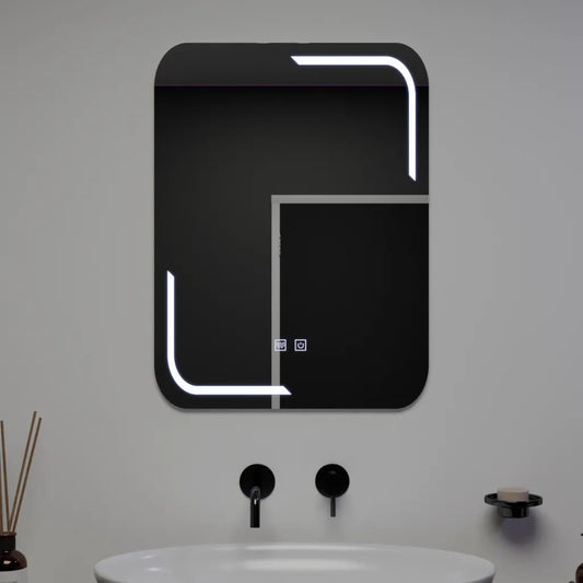 Ορθογώνιος καθρέφτης LED, 60x80cm, Touch Ulrich, Demister System, Dimmable