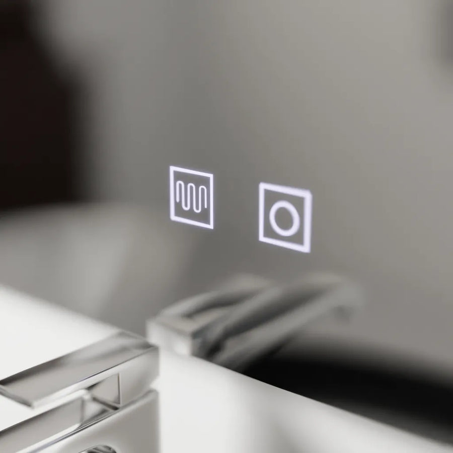 Ορθογώνιος καθρέφτης LED, 80x60cm, Piano Touch, Demister System, Dimmable