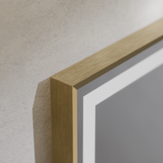 Mirror LED ορθογώνιο 60x80cm Verite Royale Gold Motionglow Marcello Dimable Clock Disrosting System