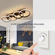 LED LED Lust Elio, 24W, 4 κύκλοι, κρύο/ζεστό/ουδέτερο φως, μαύρο μαύρο