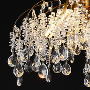 Candelabru Cristal CC9321/5FGD, 5x E14, Diametru 49cm, Auriu