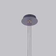 Lustra LED suspendata cu Telecomanda RIMINI 51W, 3 Elemente, lumina Rece/Calda/Neutra, Dimabila, Auriu