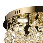 Crystal LED Chandelier LLC213/550GD Στρογγυλός, 30W, Κρύο/Ζεστό/Ουδέτερο φως, Κρύσταλλοι, Γυαλιστερό χρυσό