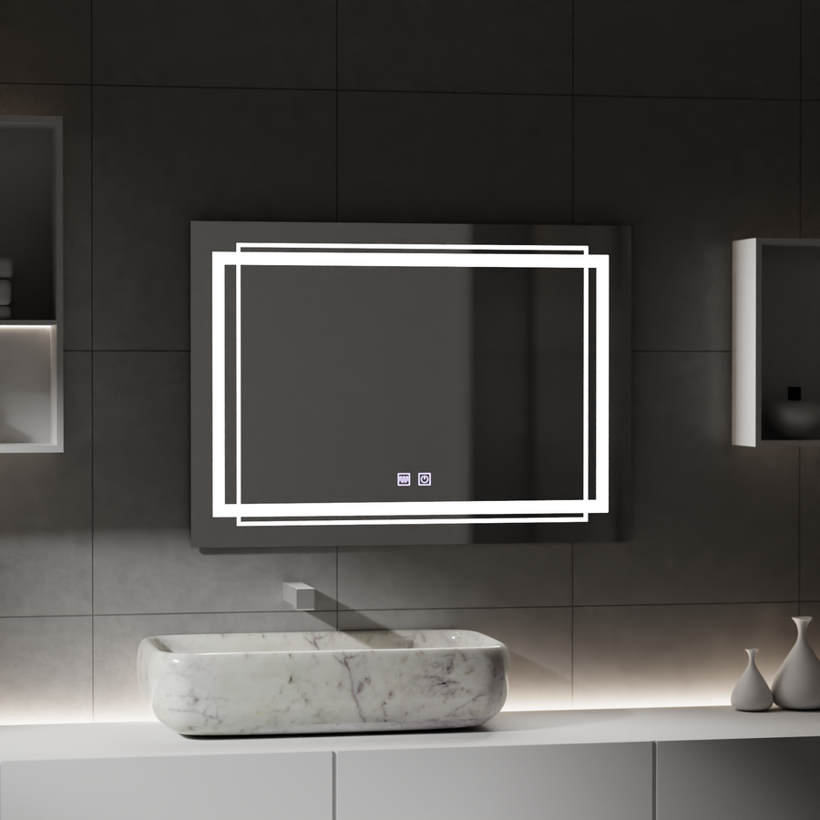 Mirror LED ορθογώνιο σύστημα 50x70cm Touch Koven Koven Disabling System