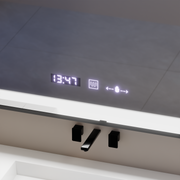 Mirror LED ορθογώνιο 80x60cm Verite Majeste Noir Motion Glow Marcello Clock Decrition & Dimable Thermometer
