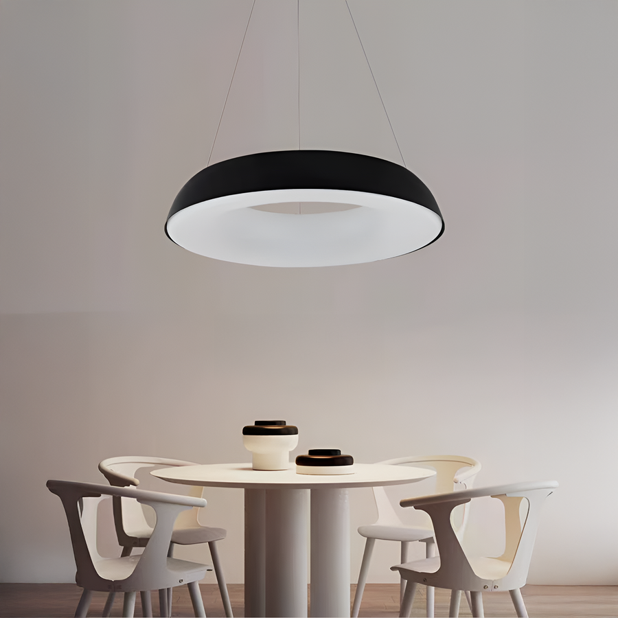 Κρεμαστός πολυέλαιος LED με τηλεχειριστήριο CHIARA, 74W, Κρύο/Θερμό/Ουδέτερο φως, Ρυθμιζόμενο, Μαύρο