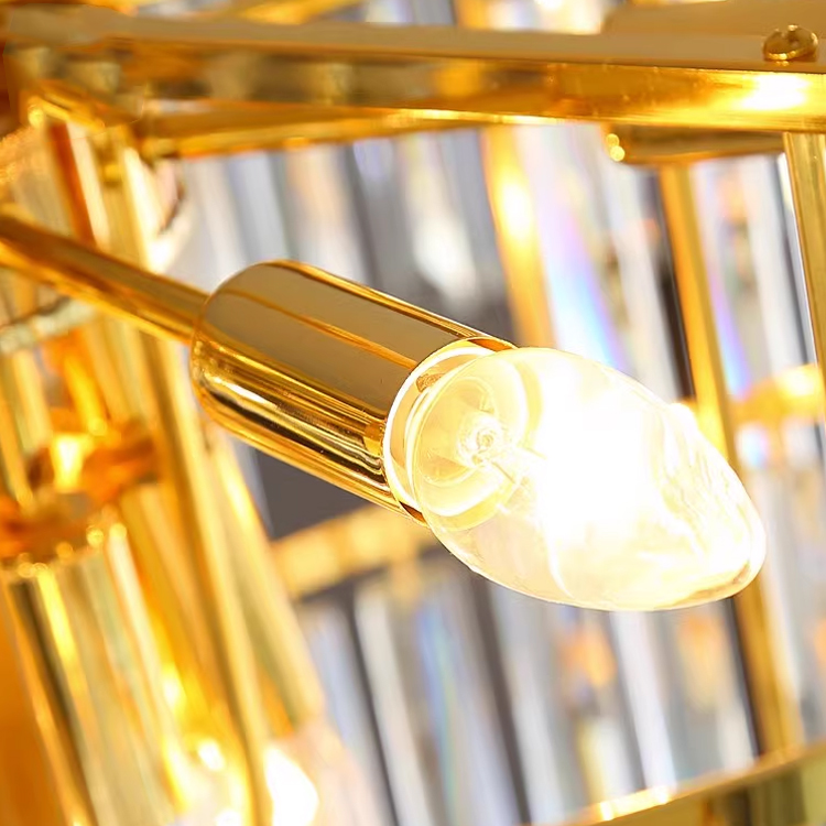 Chandelier Crystal Topkapi Eleganza 8x E14, διάμετρος 49cm, γυαλιστερό χρυσό, ρυθμιζόμενο ύψος