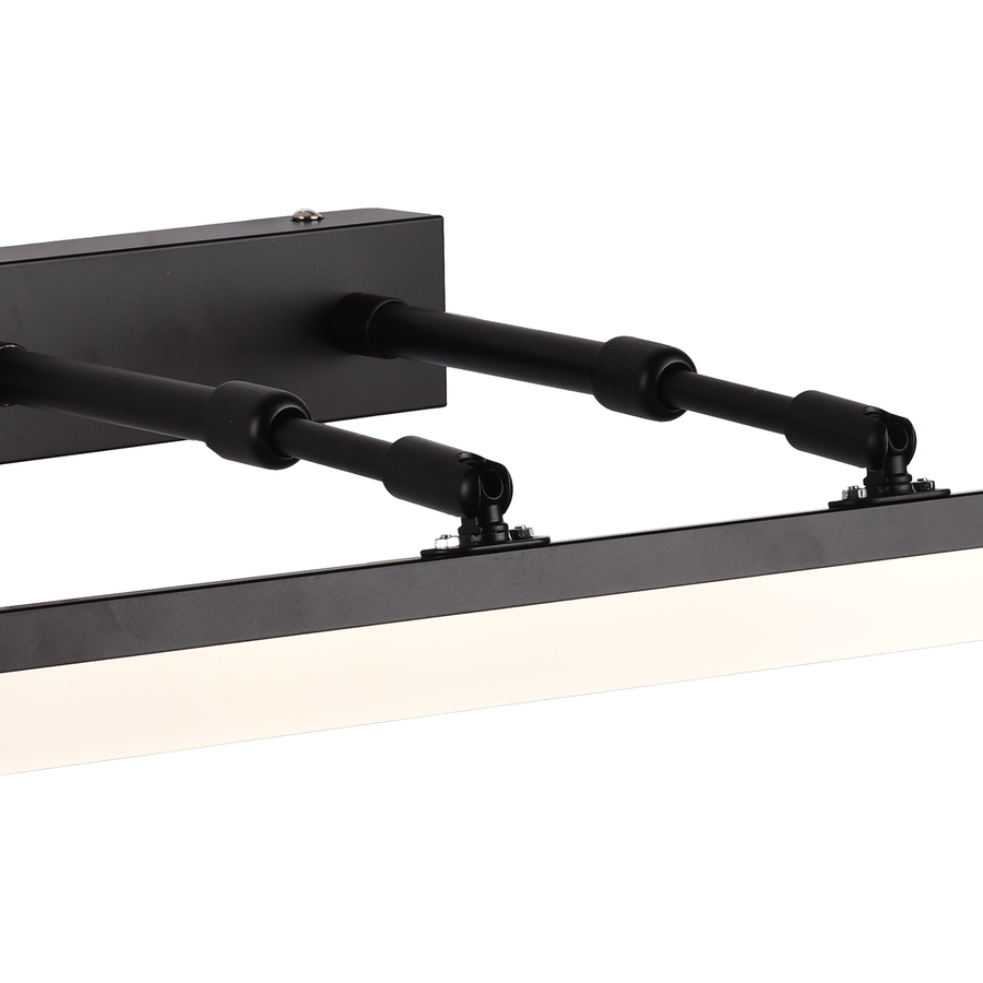 Φωτιστικό τοίχου LED μπάνιου, MALAWI, 7W, γραμμικό, Ουδέτερο φως, Μαύρο