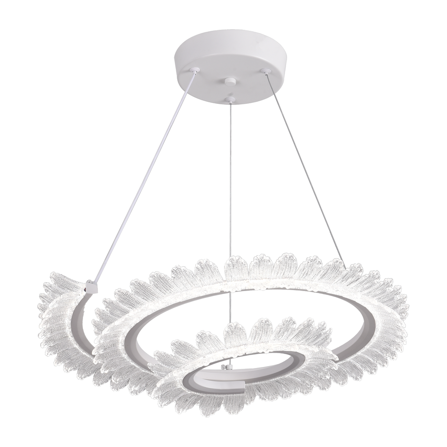 Lulus LED Prism Luminis, Crystal and Metal, 4 κύκλοι, Dimable, ρυθμιζόμενο ύψος, κρύο/ζεστό/ουδέτερο φως, πολυτελές φωτισμό