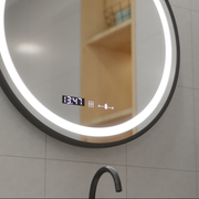 Mirror LED Γύρος 70cm Celesti Majesti Noir Motionglow Marcello Σύστημα Defrition Clock & Dimable Θερμόμετρο