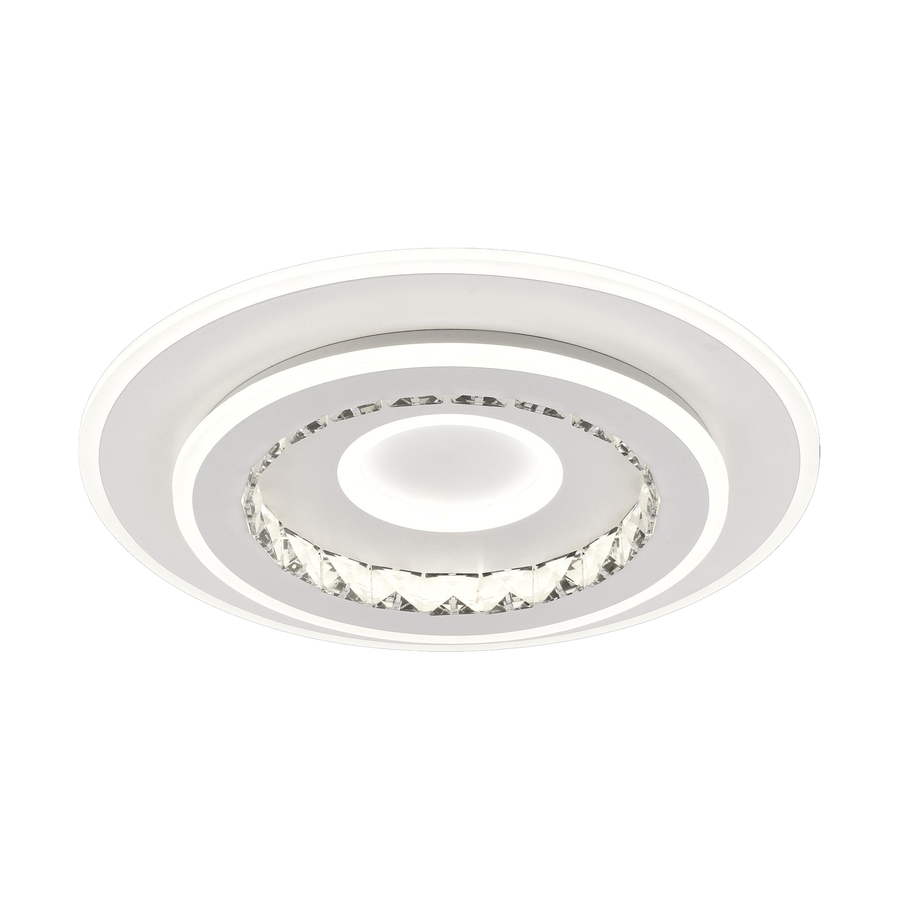 Πολυέλαιος LED DOLIANA 70W, Διάμετρος 40cm, Κρύο/Ζεστό/Ουδέτερο φως, Λευκό