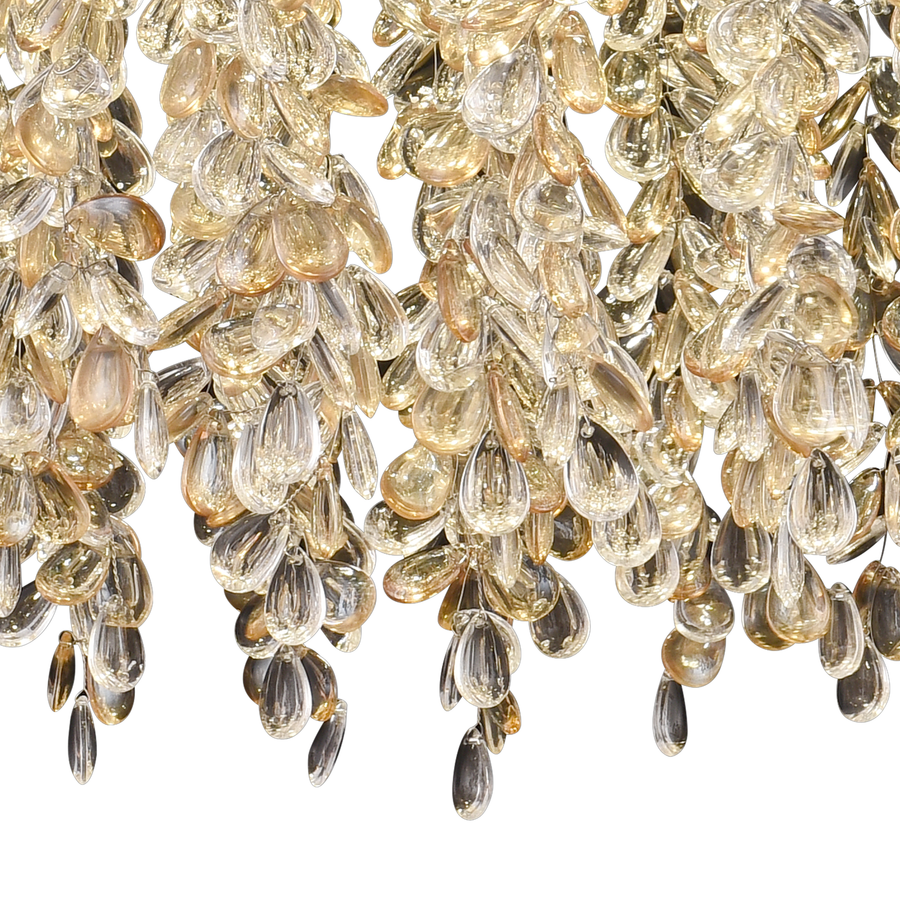 Crystal LED Chandelier LLC213/400GD Στρογγυλός, 22W, Κρύο/Ζεστό/Ουδέτερο φως, Κρύσταλλο, Χρυσό