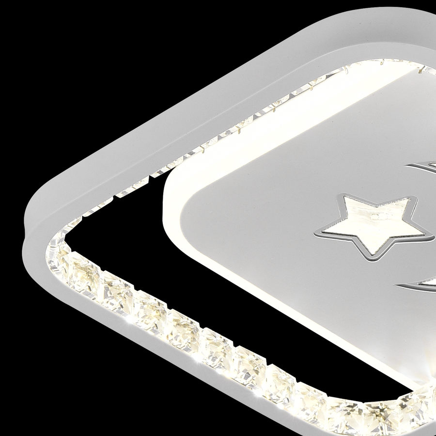 PERU LED Πολυέλαιος 39W, 2 τετράγωνα, Κρύο/Ζεστό/Ουδέτερο φως, Μαύρο