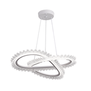 Lulus LED Prism Luminis, Crystal and Metal, 4 κύκλοι, Dimable, ρυθμιζόμενο ύψος, κρύο/ζεστό/ουδέτερο φως, πολυτελές φωτισμό