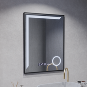 LED Mirror Sensor Motionglow Francesca 80x60 CM Cold Light/Cold/Neutra Dimable System Ρολόι Μάρκα Marcello Funghhi Συλλογή