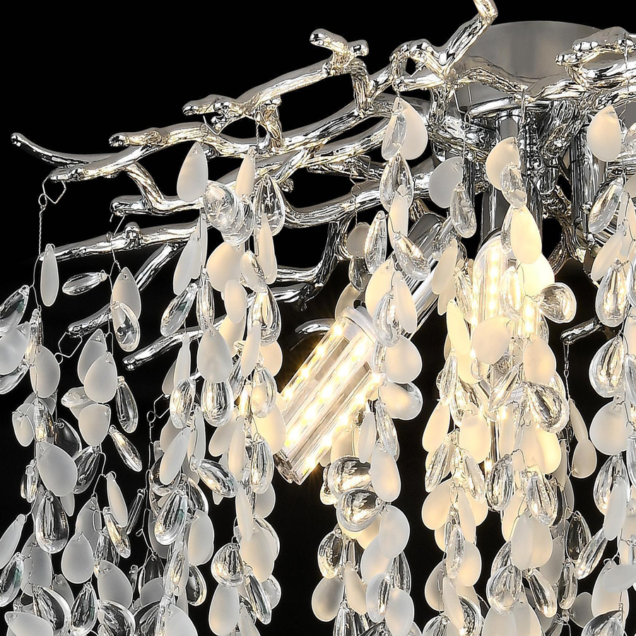 Crystal Chandelier CC8080/D500CH, 5x E14, Διάμετρος 49cm, Χρώμιο