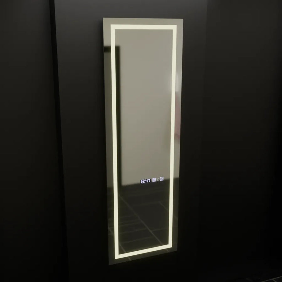 Mirror LED ορθογώνιο 45x140cm GIULIA Sensor Radar Marcello Dishantic Clock System