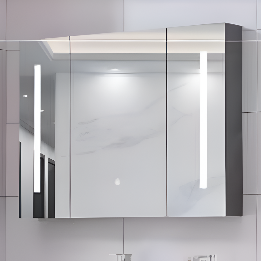 Η ντουλάπα Theresa με LED Mirror DBP125 100x70 γκρι