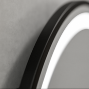 Mirror LED Γύρος 70cm Celesti Majesti Noir Motionglow Marcello Σύστημα Defrition Clock & Dimable Θερμόμετρο