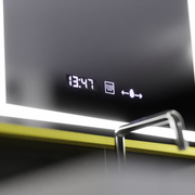 Ορθογώνιος καθρέφτης LED 50x70cm Verite Royale Gold Motion Glow Marcello Dimable Clock Discosting System