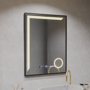 LED Mirror Sensor Motionglow Francesca 80x60 CM Cold Light/Cold/Neutra Dimable System Ρολόι Μάρκα Marcello Funghhi Συλλογή