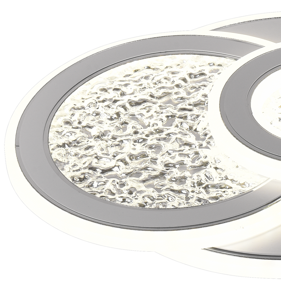 KOMPACTO LED Πολυέλαιος 34W, 3 Κύκλοι, Κρύο/Ζεστό/Ουδέτερο φως, Λευκό