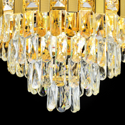 Crystal Chandelier BRAN Eleganza 8xE14, Διάμετρος 49cm, Γυαλιστερό Χρυσό, Ρυθμιζόμενο Ύψος