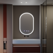Οβάλ καθρέφτης 50x80cm Eminence Motionglow Marcellow Dimable Clock System & Dimable Thermometer