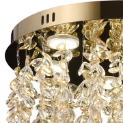 Crystal LED Chandelier LLC213/400GD Στρογγυλός, 22W, Κρύο/Ζεστό/Ουδέτερο φως, Κρύσταλλο, Χρυσό
