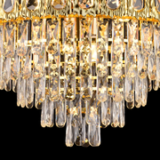 Corona Zaffiro 8xe14 Crystal πολυέλαιος, διάμετρος 60cm, γυαλιστερό χρυσό, ανανεώσιμο ύψος