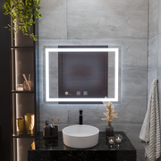 Mirror LED ορθογώνιο σύστημα 60x80cm Edge Luminous Touch Disebription
