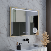 LED Mirror Sensor Motionglow Francesca 80x60 CM Cold Light/Cold/Neutra Dimable System Ρολόι Μάρκα Marcello Funghhi Συλλογή