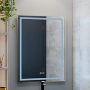LED Touch Kalahiri Mirror, 80x60 cm, λειτουργία απόψυξης, πλαίσιο χρυσού βούρτσα