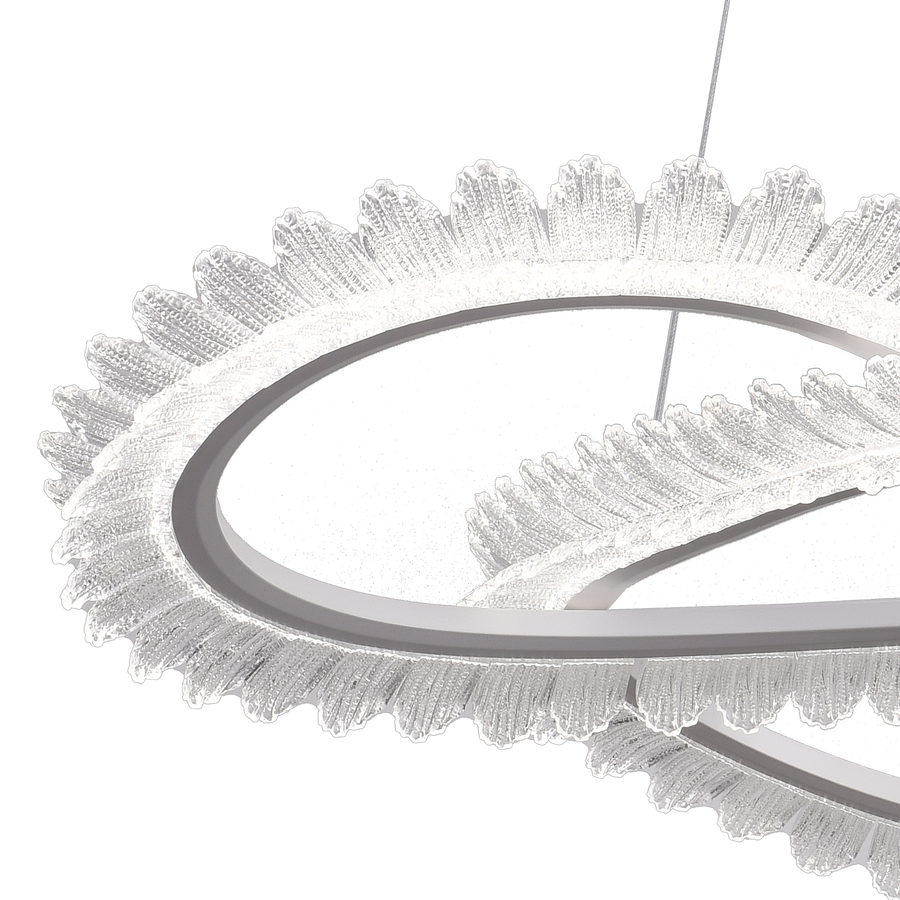 Lulus LED Prism Luminis, Crystal and Metal, 4 κύκλοι, Dimable, ρυθμιζόμενο ύψος, κρύο/ζεστό/ουδέτερο φως, πολυτελές φωτισμό