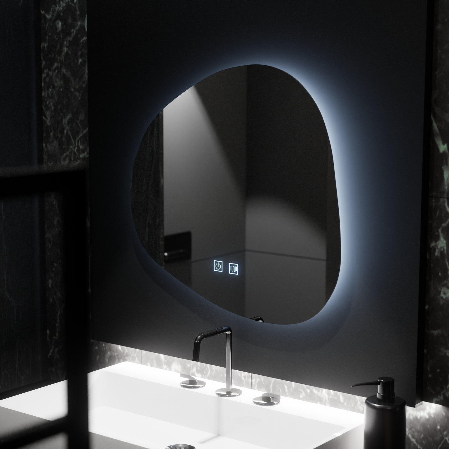 Οργανικός καθρέφτης LED 60x60cm - Duna Touch Deframe Dimable System
