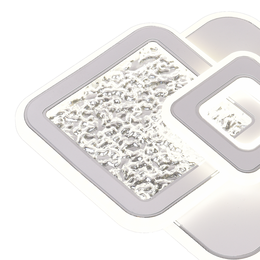 Πολυέλαιος LED KOMPACTO 57W, 3 Τετράγωνα, Κρύο/Ζεστό/Ουδέτερο φως, Λευκό