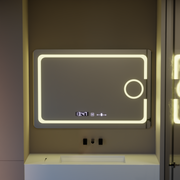 Mirror LED ορθογώνιο 110x75cm Eclat Motionglow Marcello Distamling System & Thermometer of Cosmetics Dimable