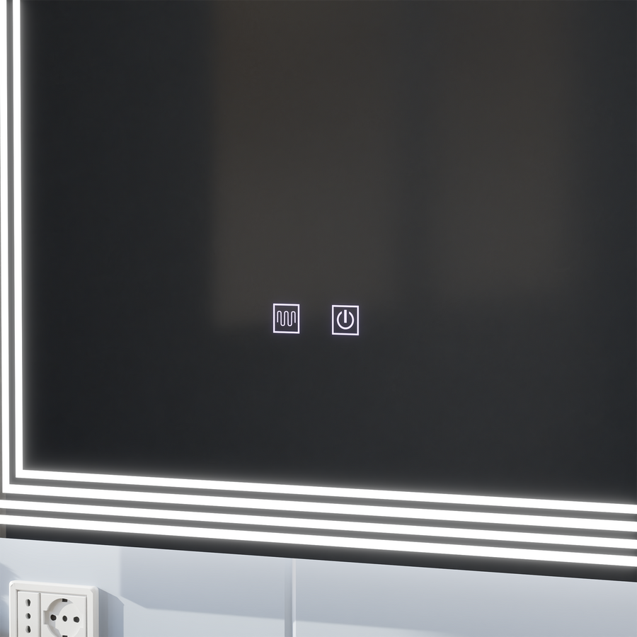 Ορθογώνιος καθρέφτης LED, Demist, 50x70cm, ADIS Basic Touch
