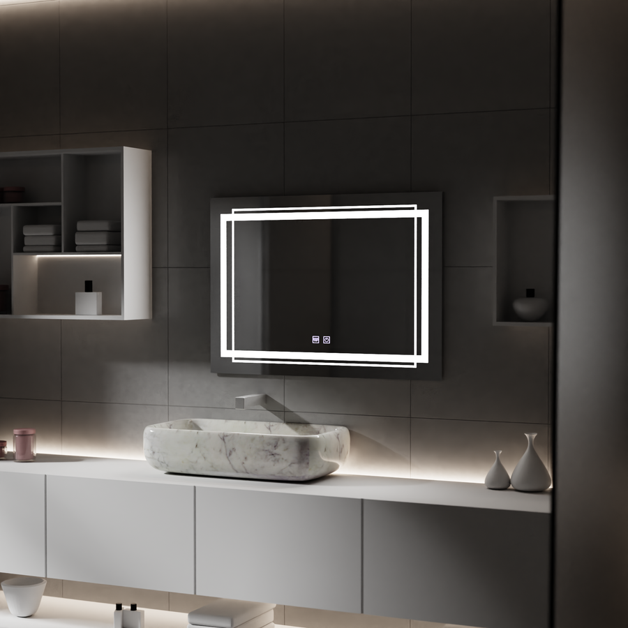 Mirror LED ορθογώνιο σύστημα 50x70cm Touch Koven Koven Disabling System