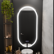 Mirror LED Oval 50x100cm Velara Touch System Dimable Dismantling